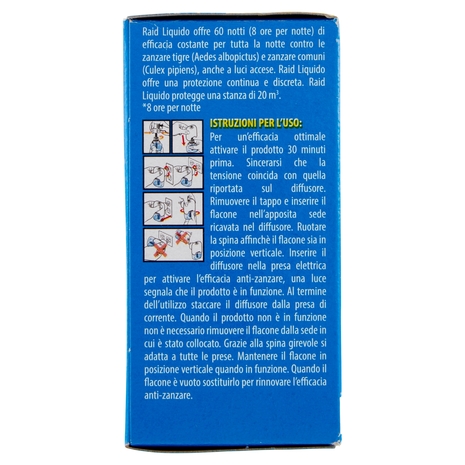Raid Liquido Elettrico Antizanzare, Fragranza all'Eucalipto, 60 Notti, Ricarica 36 ml